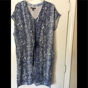 Snake print dress.